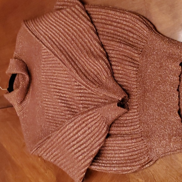 Vintage Copper Metallic Turtleneck - Picture 2 of 10